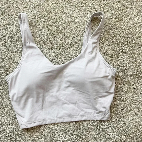 Womens Stretch Scoop Neck Sleeveless Padded Yoga Running Gym Crop Tank Medium - Picture 5 of 9